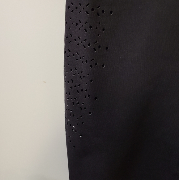 Hyba Laser Cut Workout Capris in Black - Picture 6 of 8
